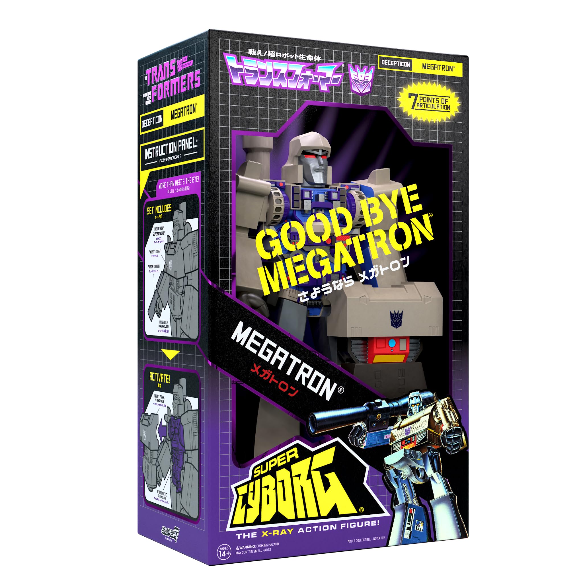 Foto 4 pulgar | Figura De Acción Super7 Super Cyborg Transformers Megatron 12 Pulgadas - Venta Internacional.