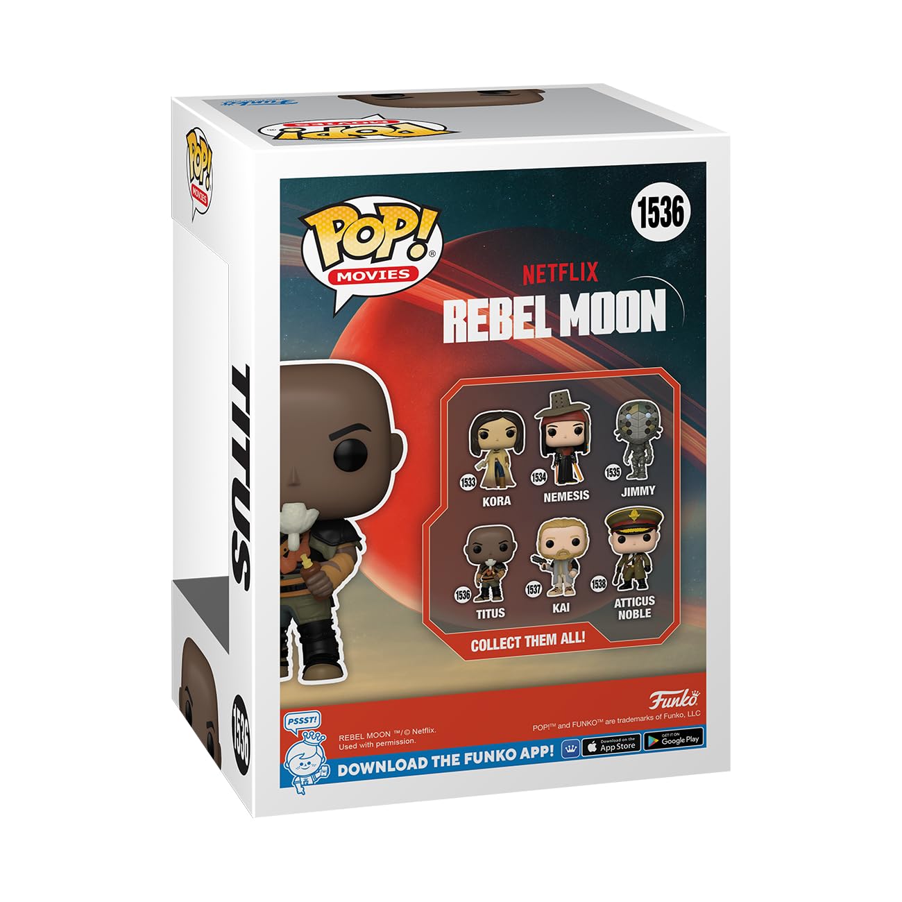 Foto 4 pulgar | ¡funko Pop! Películas Netflix Rebel Moon Titus, Figura De 9,5 Cm - Venta Internacional.