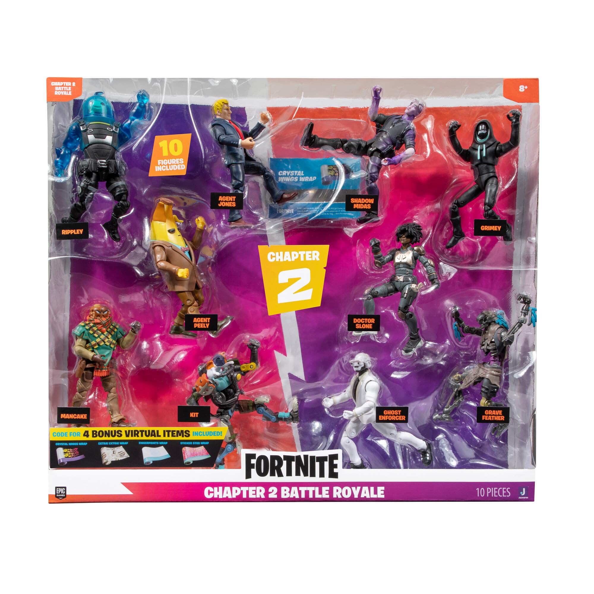 Foto 2 pulgar | Figuras De Acción Fortnite Chapter 2 Battle Royale X10 - Venta Internacional.
