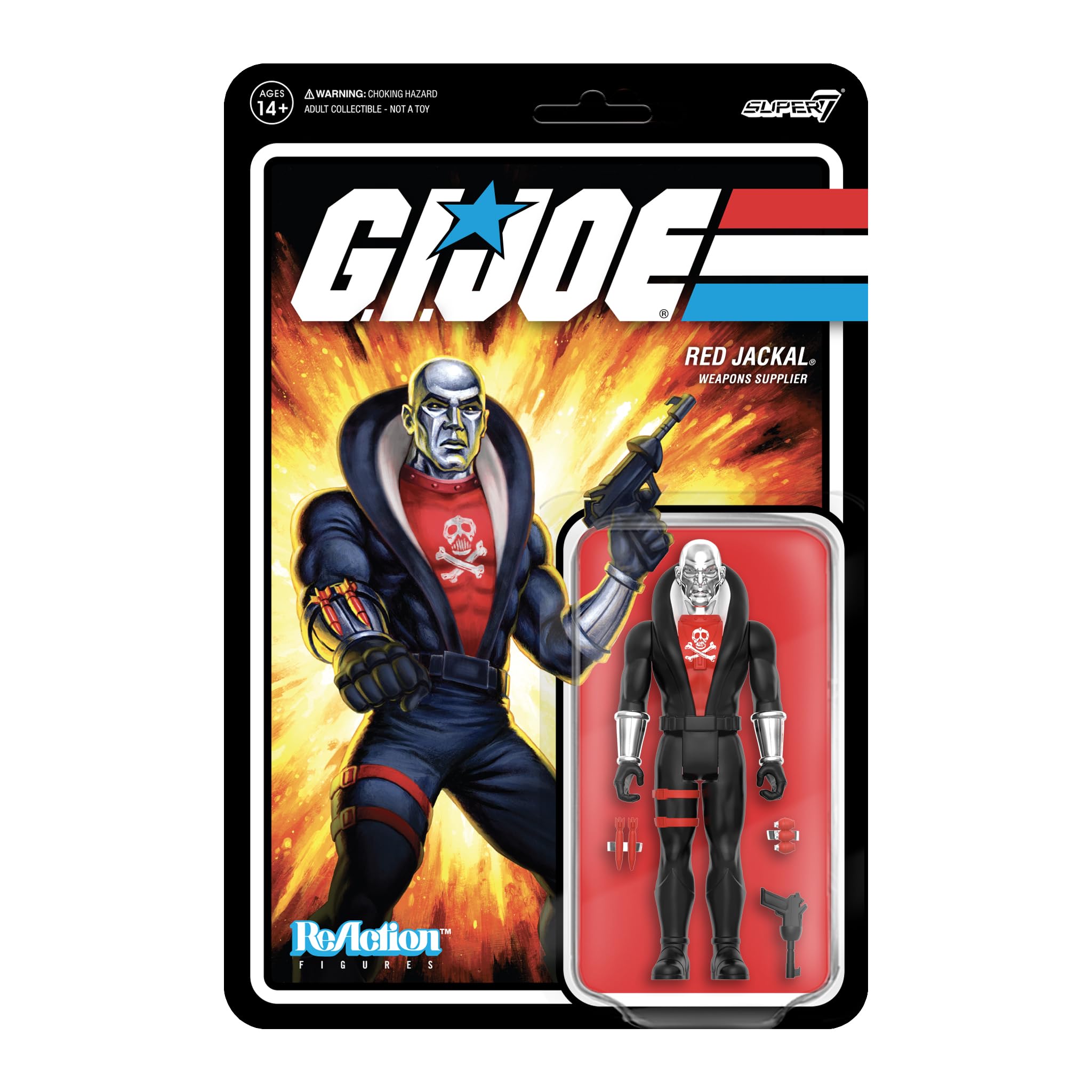 Figura De Acción Super7 G.i. Joe Reaction Figures W8 Red Jackal - Venta Internacional.