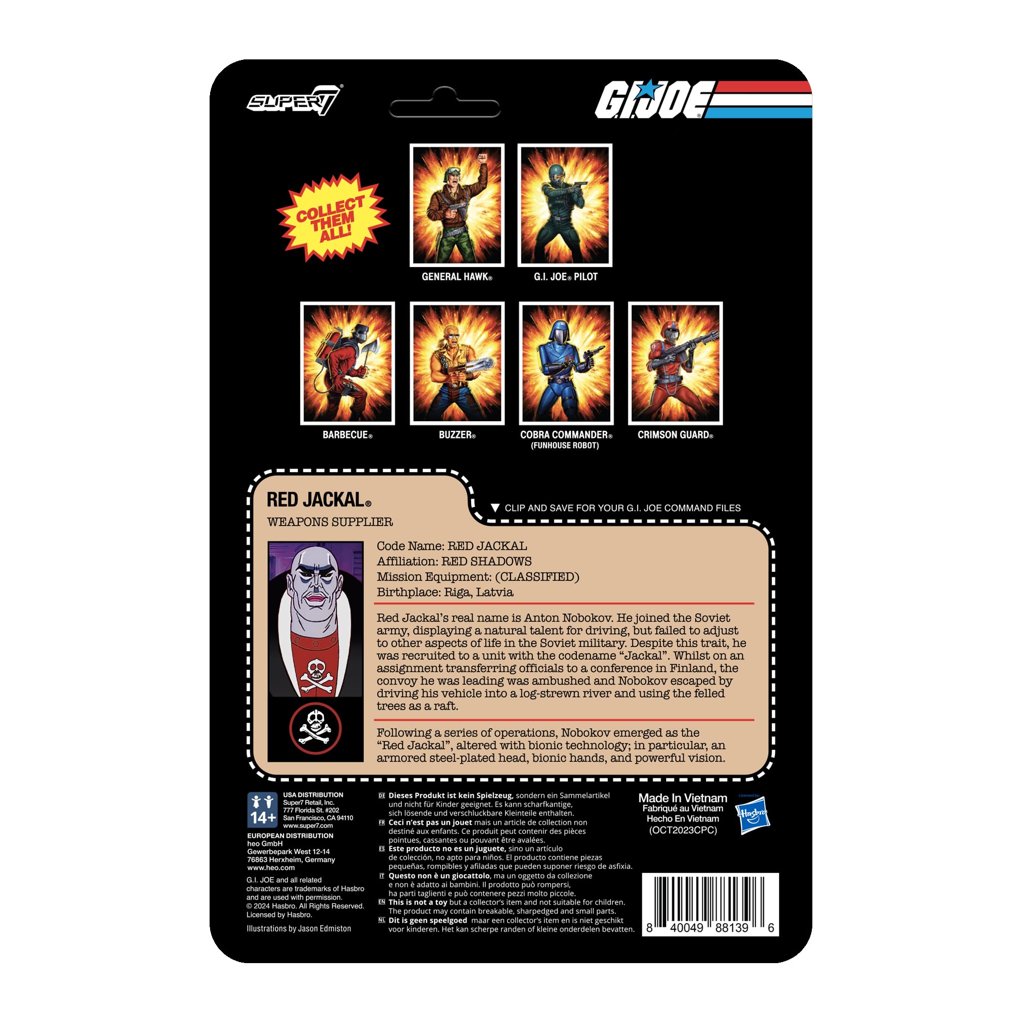 Foto 3 | Figura De Acción Super7 G.i. Joe Reaction Figures W8 Red Jackal - Venta Internacional.