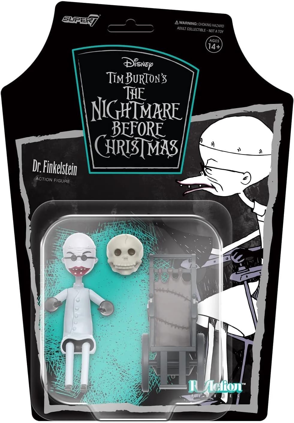 Foto 2 pulgar | Figura De Acción Super7 La Pesadilla Antes De Navidad Del Dr. Finkelstein De Tim Burton, 9,5 Cm - Venta Internacional.