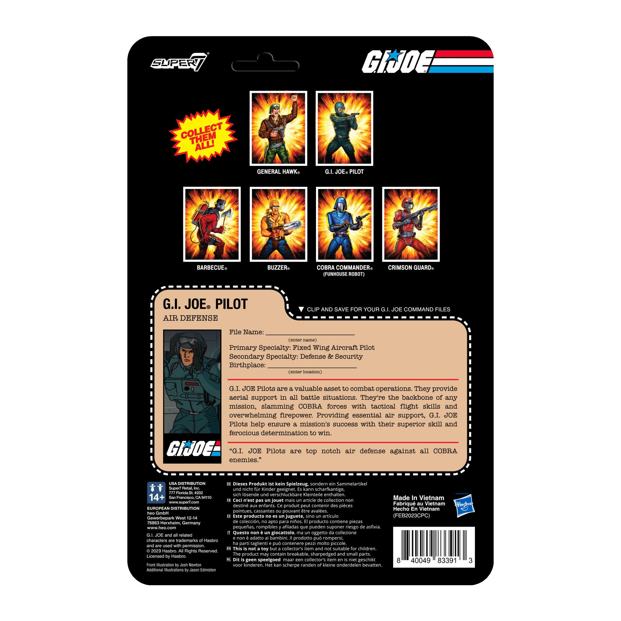 Foto 4 | Figura De Acción Super7 G.i. Joe Pilot De 9,5 Cm Con Accesorio - Venta Internacional.