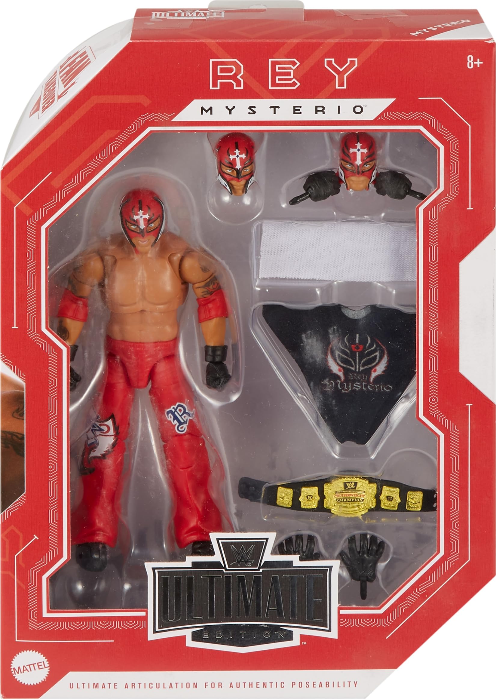 Foto 3 pulgar | Figura De Acción Mattel Wwe Ultimate Edition Rey Mysterio - Venta Internacional.