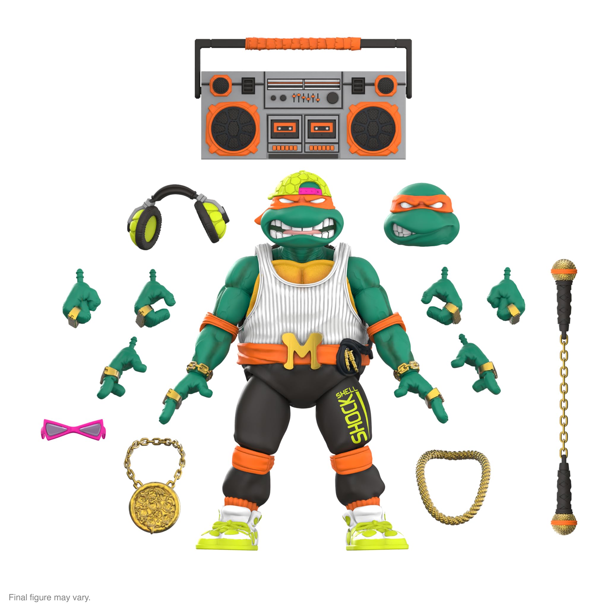 Foto 2 pulgar | Figura De Acción Super7 Ultimates! Mike, Rapero Adolescente De Los Ninja Turtles - Venta Internacional.