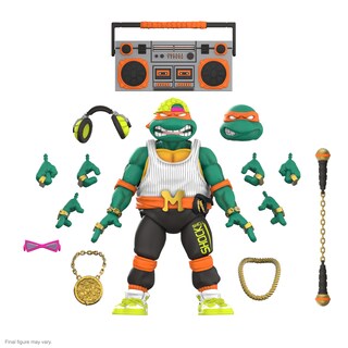 Foto 1 | Figura De Acción Super7 Ultimates! Mike, Rapero Adolescente De Los Ninja Turtles - Venta Internacional.
