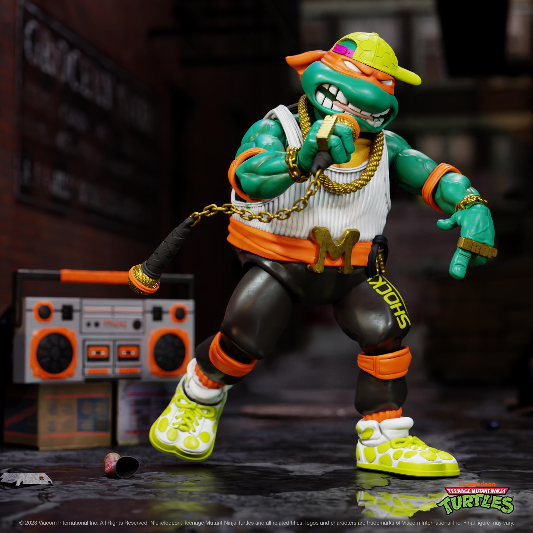 Foto 4 pulgar | Figura De Acción Super7 Ultimates! Mike, Rapero Adolescente De Los Ninja Turtles - Venta Internacional.