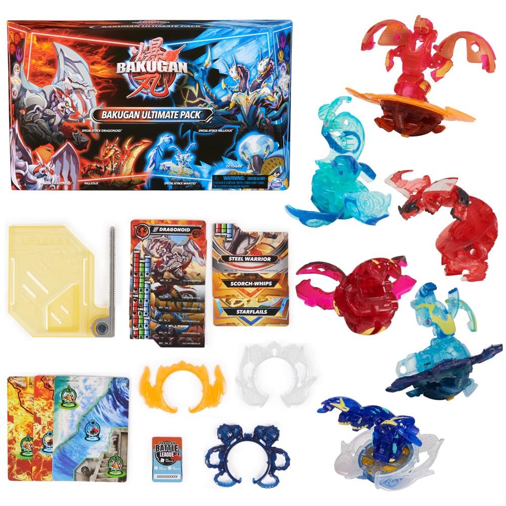 Foto 2 pulgar | Figuras De Acción Bakugan Ultimate, Paquete De 6 Con Ataque Especial - Venta Internacional.