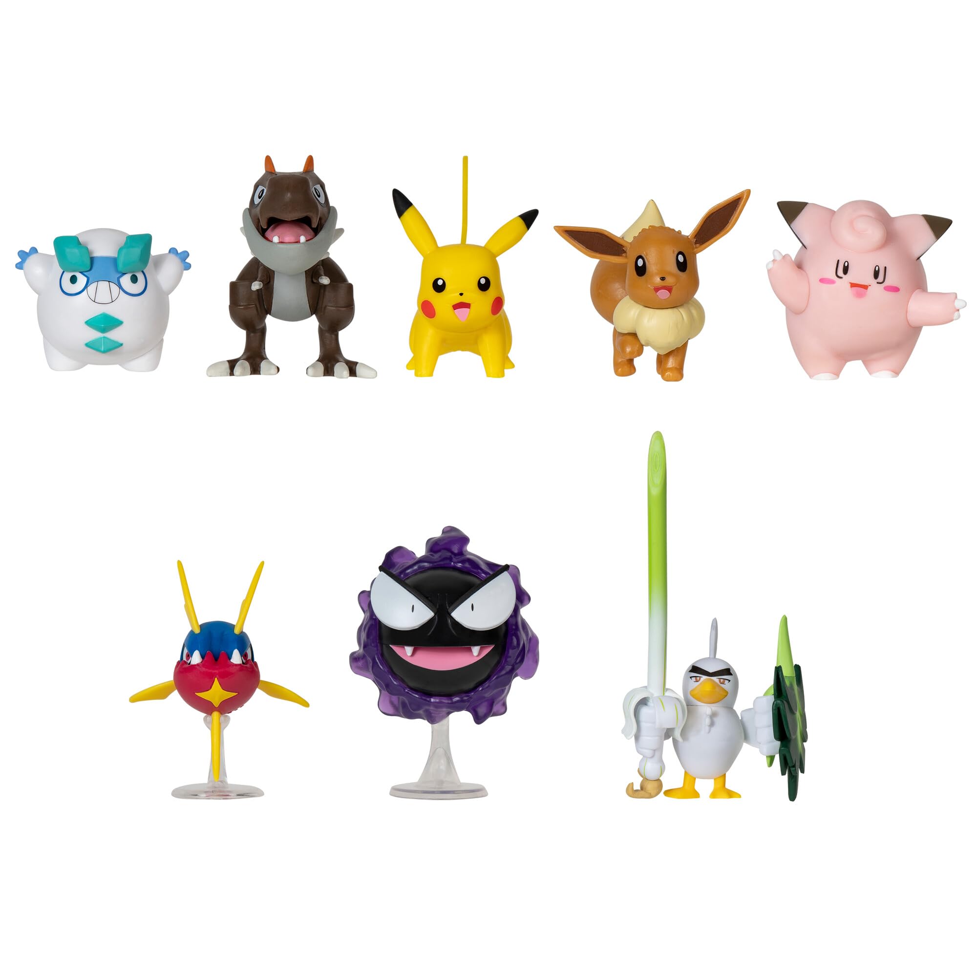 Foto 2 pulgar | Juego De Figuras Pokémon Battle, Paquete De 8, Con 6 Figuras De 5 Cm Y 2 Figuras De 7,5 Cm - Venta Internacional.
