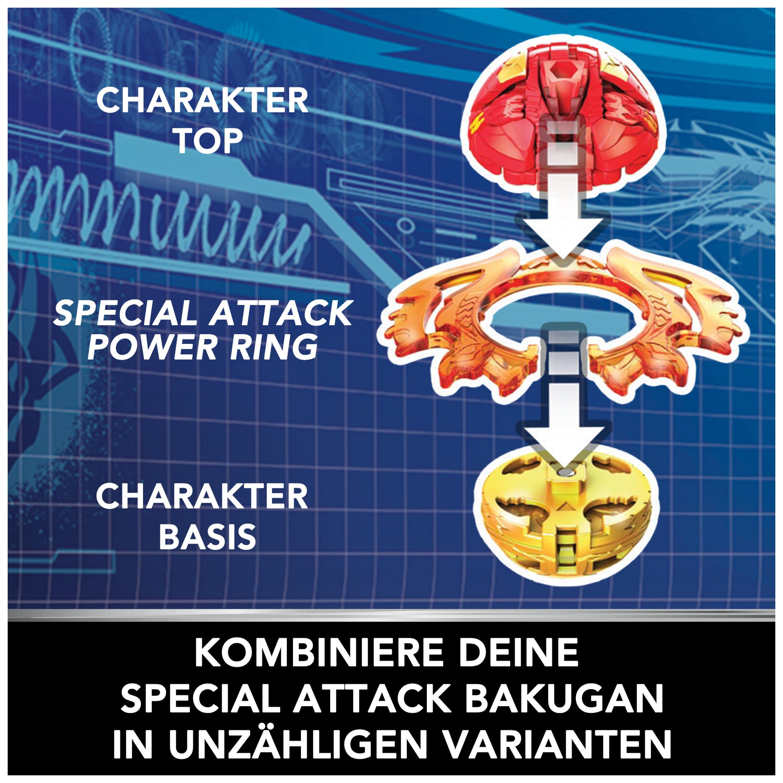 Foto 6 | Figura De Acción Bakugan Special Attack Ventri Con Cartas Coleccionables - Venta Internacional.