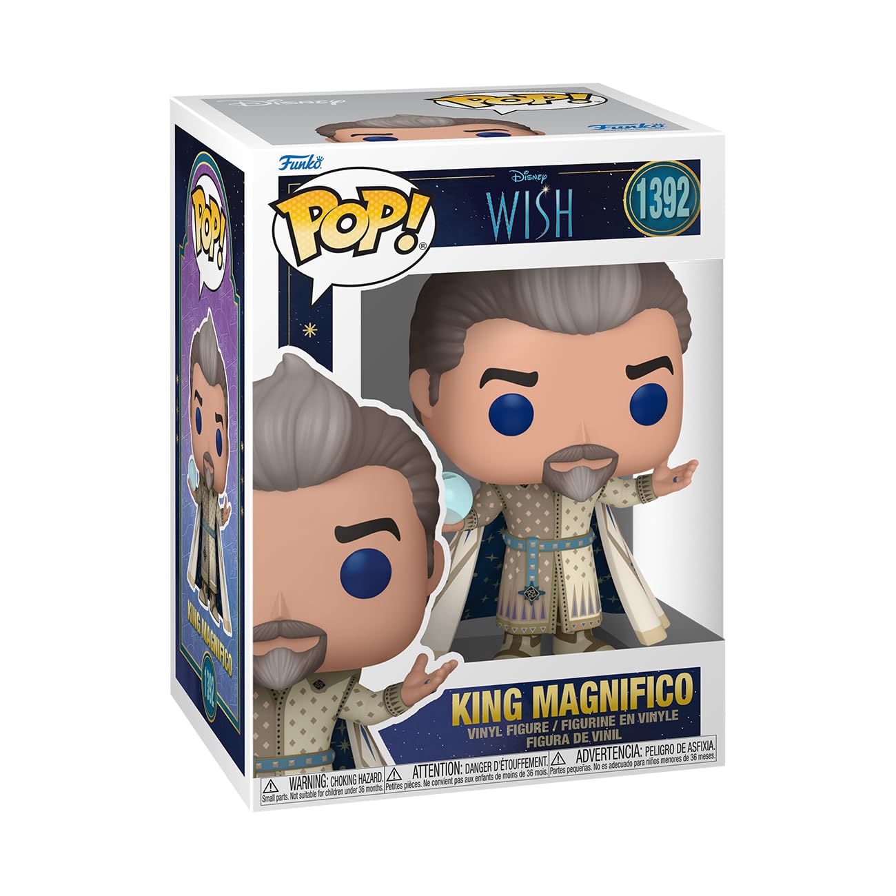 Foto 2 pulgar | Figura Funko Pop! Disney Wish King Magnifico, 11 Cm, En Vinilo - Venta Internacional.