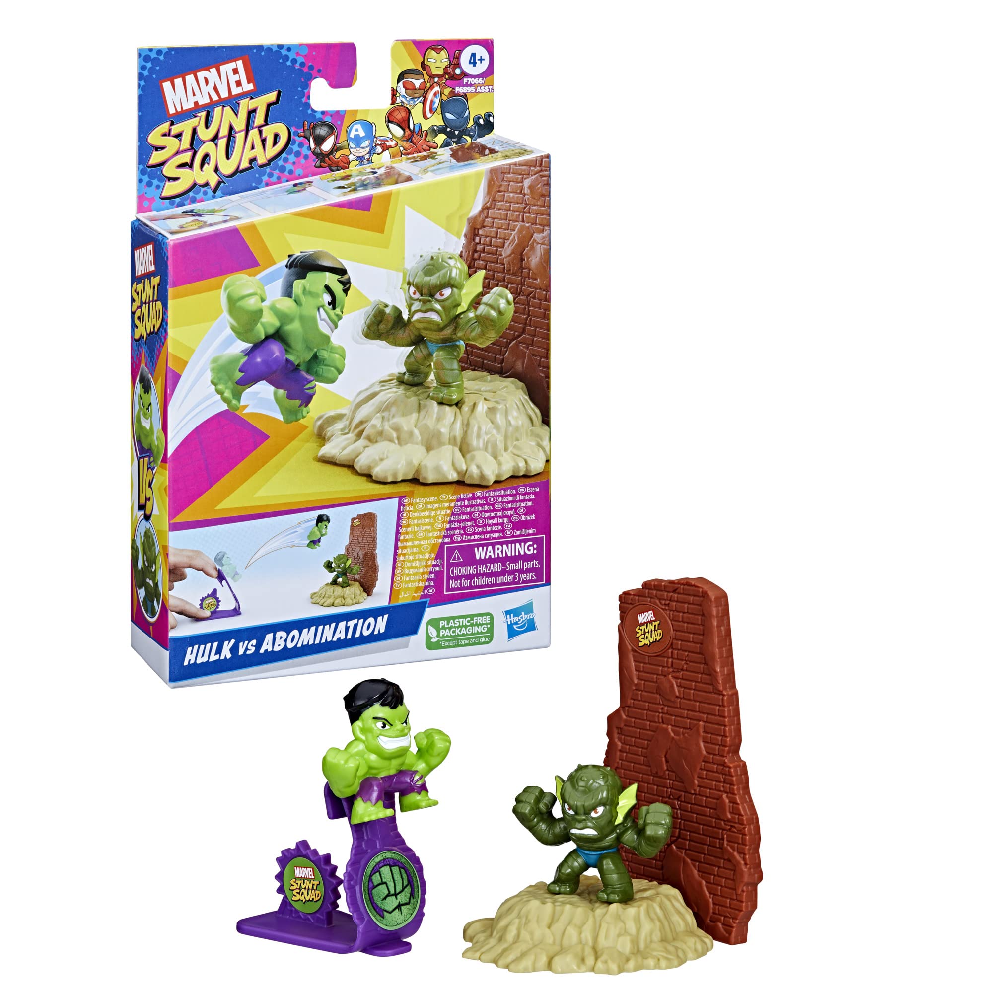 Foto 3 pulgar | Toy Playset Marvel Stunt Squad Hulk Contra Abominación - Venta Internacional.