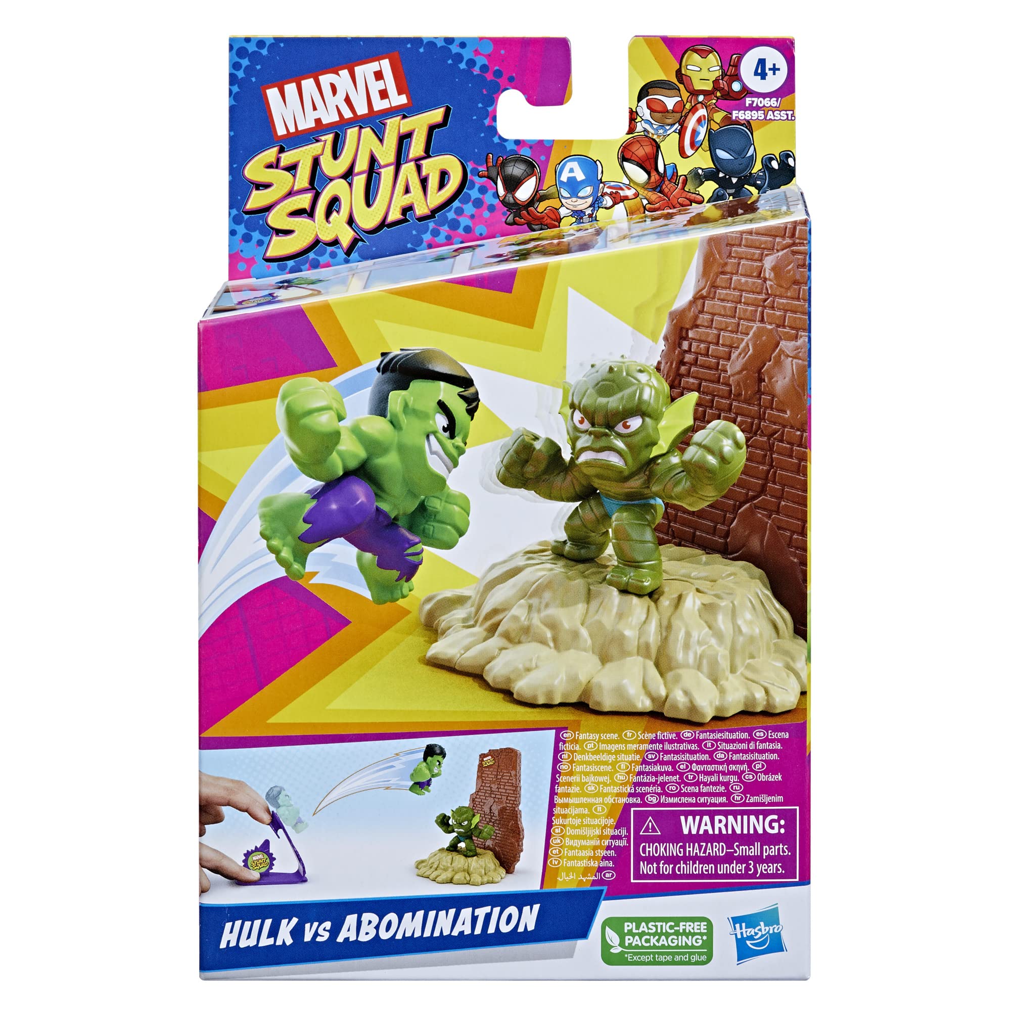 Foto 4 pulgar | Toy Playset Marvel Stunt Squad Hulk Contra Abominación - Venta Internacional.