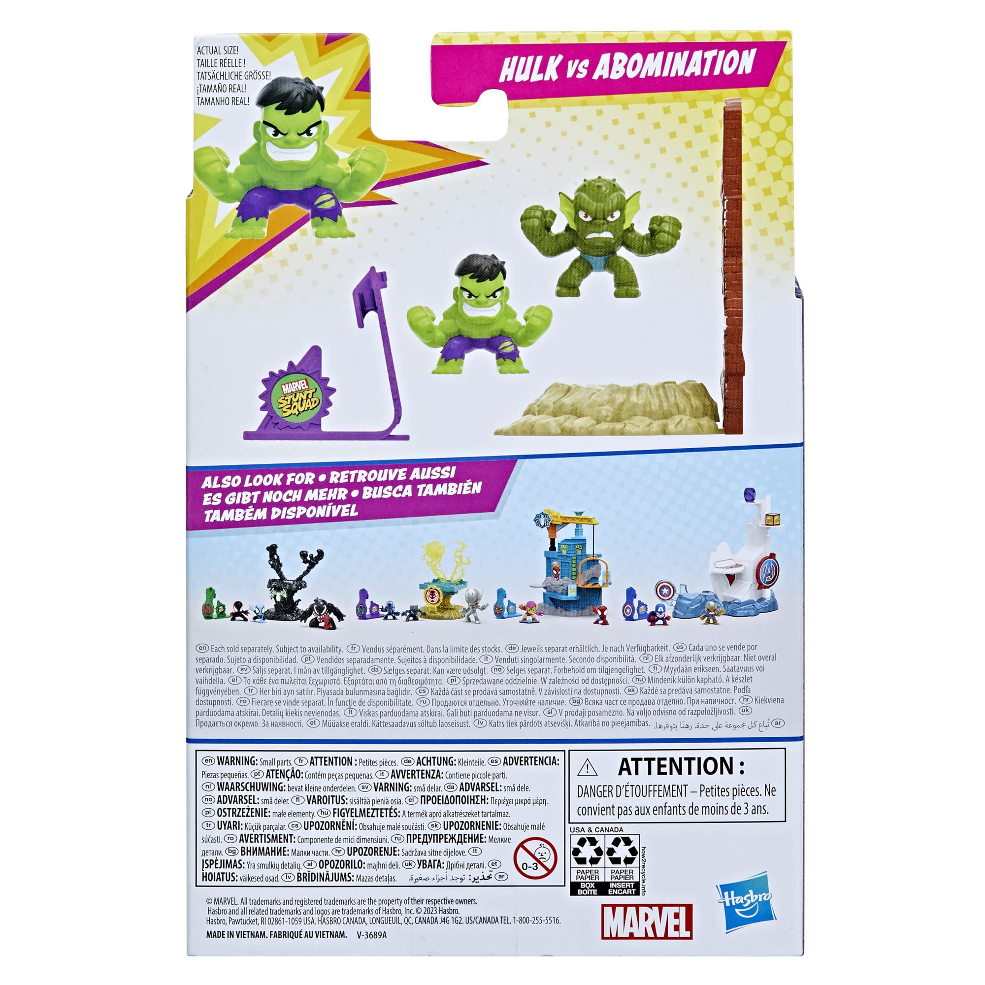 Foto 5 pulgar | Toy Playset Marvel Stunt Squad Hulk Contra Abominación - Venta Internacional.