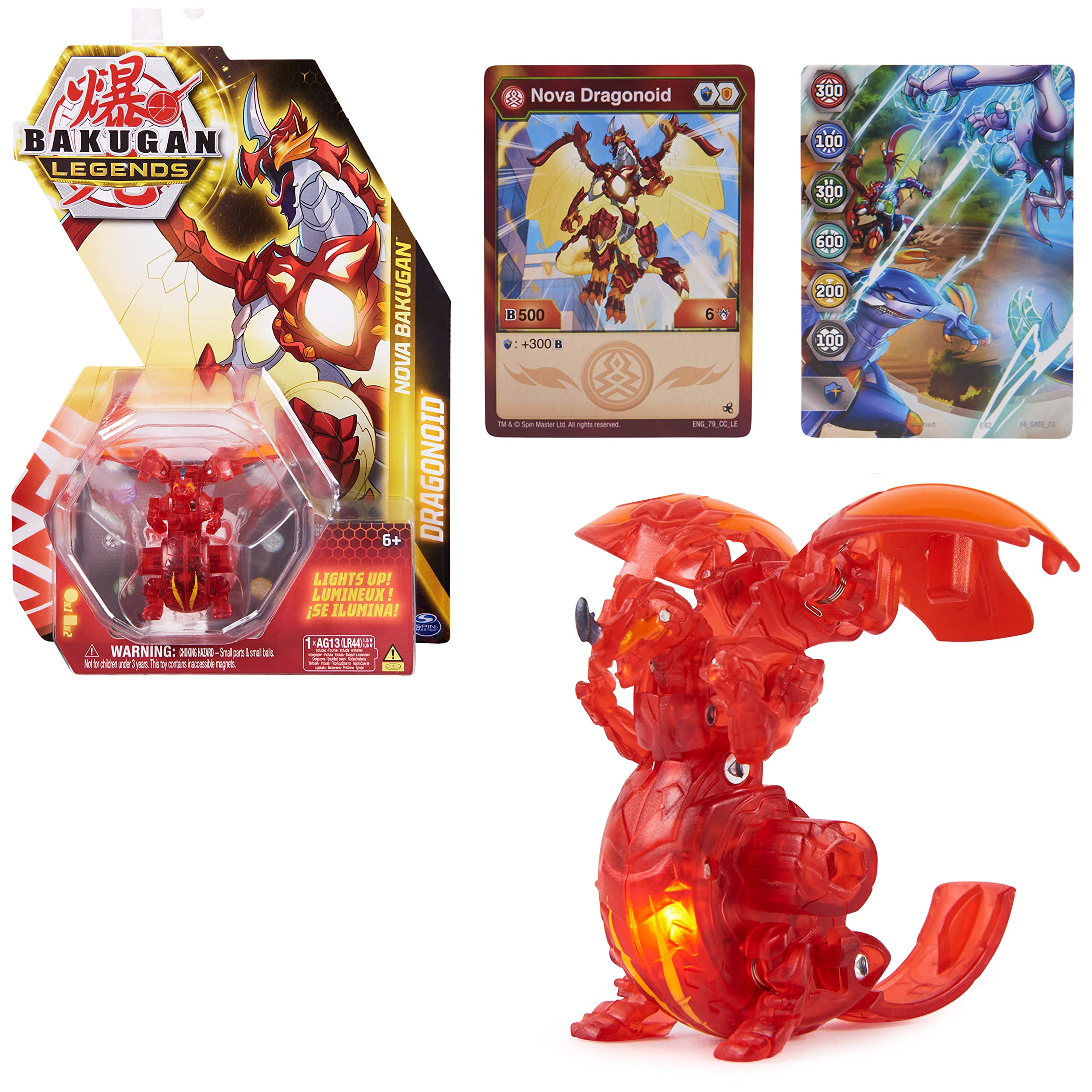 Figura De Acción Bakugan Legends Nova Bakugan Dragonoid Con Cartas - Venta Internacional.