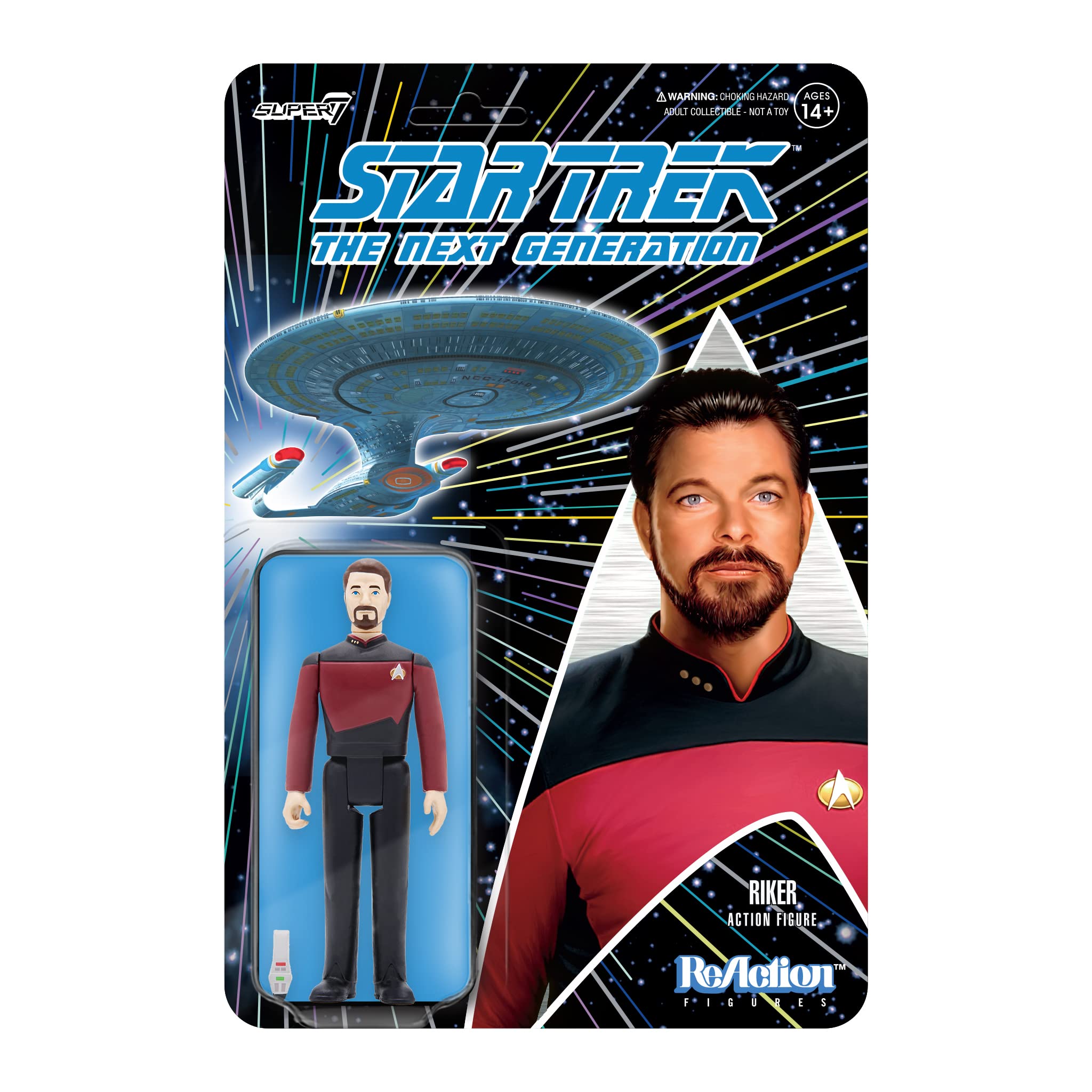Figura De Acción Super7 Star Trek Next Generation Riker W2 - Venta Internacional.