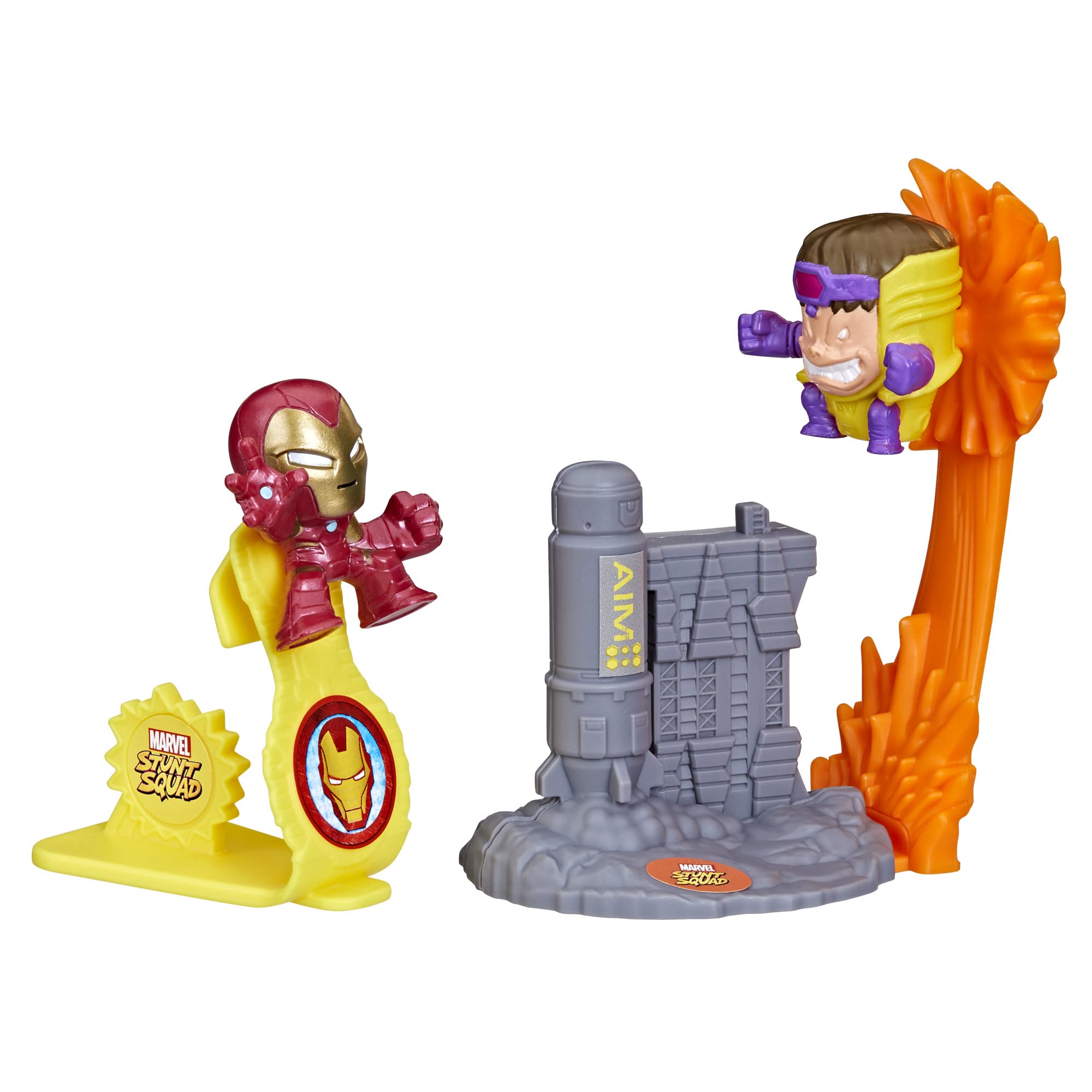 Foto 1 | Playset Marvel Stunt Squad Iron Man Contra M.o.d.o.k. Kids 4+ - Venta Internacional.