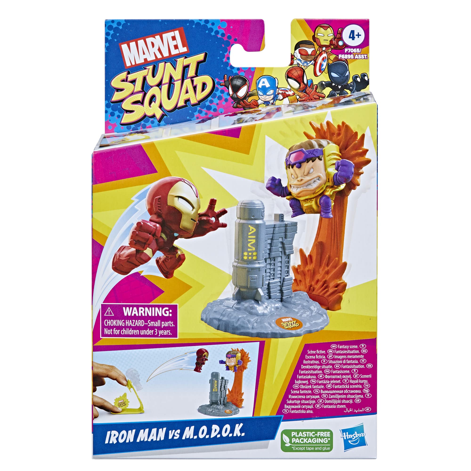 Foto 4 pulgar | Playset Marvel Stunt Squad Iron Man Contra M.o.d.o.k. Kids 4+ - Venta Internacional.