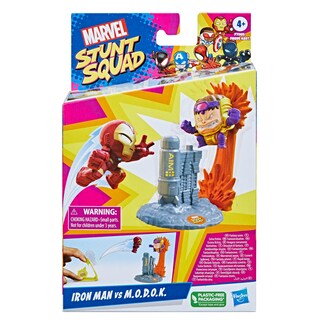 Foto 3 | Playset Marvel Stunt Squad Iron Man Contra M.o.d.o.k. Kids 4+ - Venta Internacional.