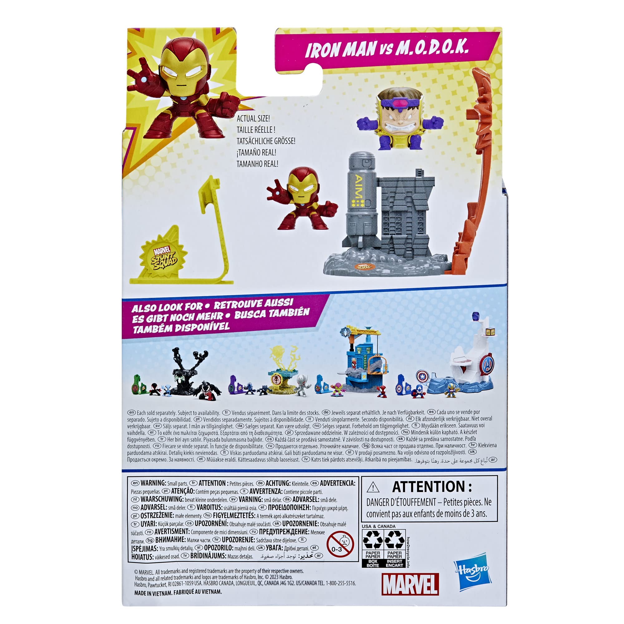 Foto 5 pulgar | Playset Marvel Stunt Squad Iron Man Contra M.o.d.o.k. Kids 4+ - Venta Internacional.