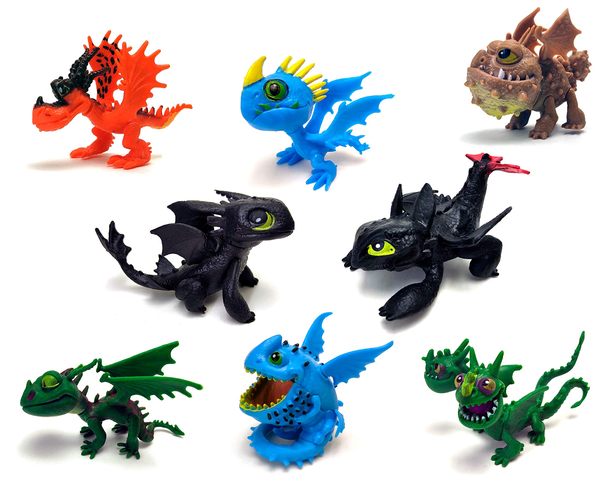 Juego De Minifiguras De Acción Toysvill Dragons, 8 Piezas, Para Niños Mayores De 12 Años - Venta Internacional.