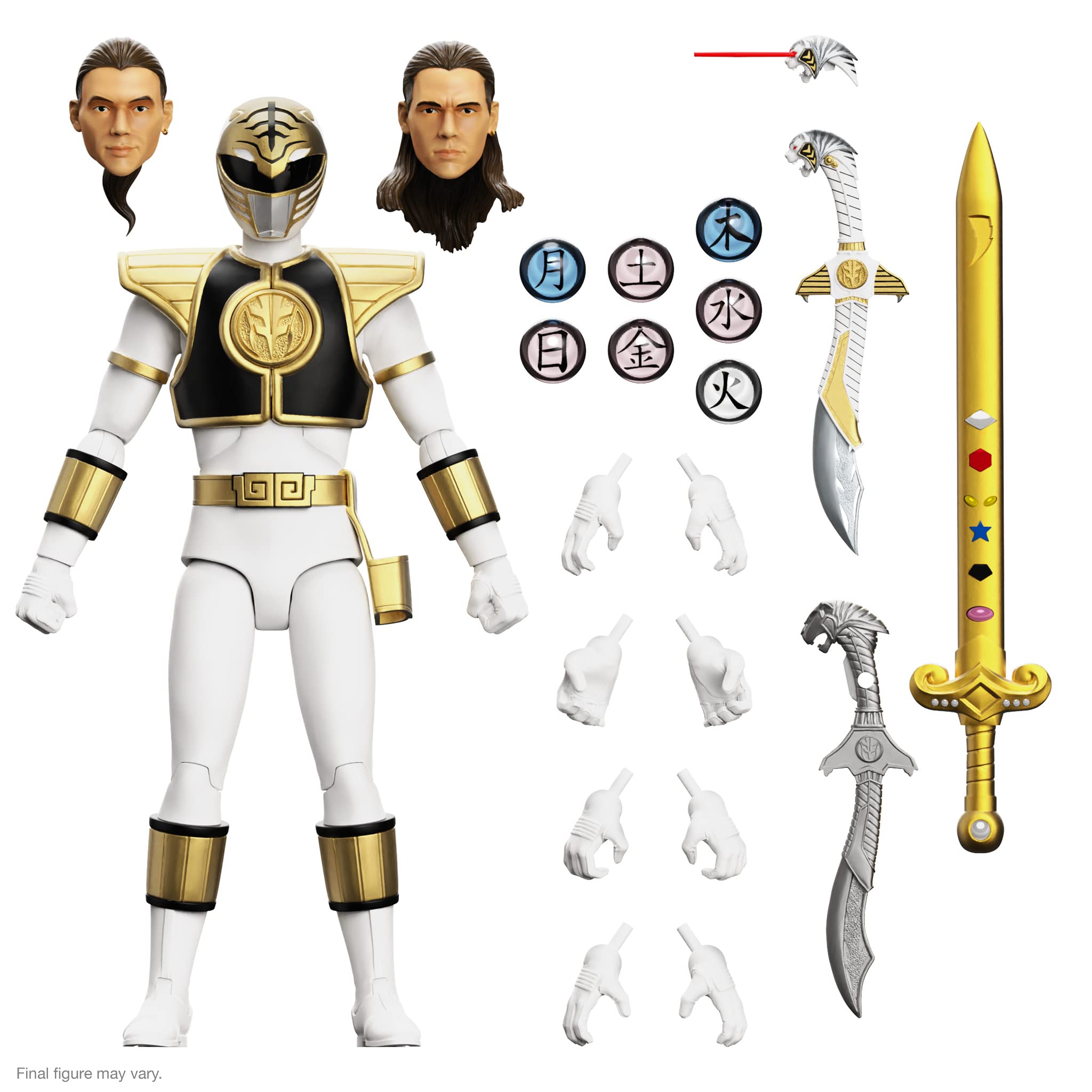 Figura De Acción Super7 Ultimates! Mighty Morphin Power Rangers White Ranger, 18 Cm - Venta Internacional.