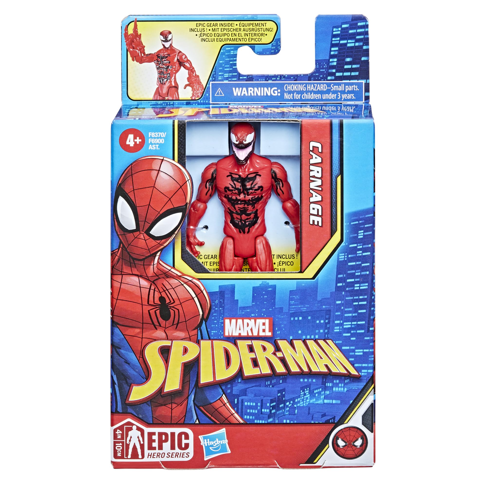 Foto 6 pulgar | Figura De Acción Marvel Spider-man Epic Hero Series Carnage - Venta Internacional.