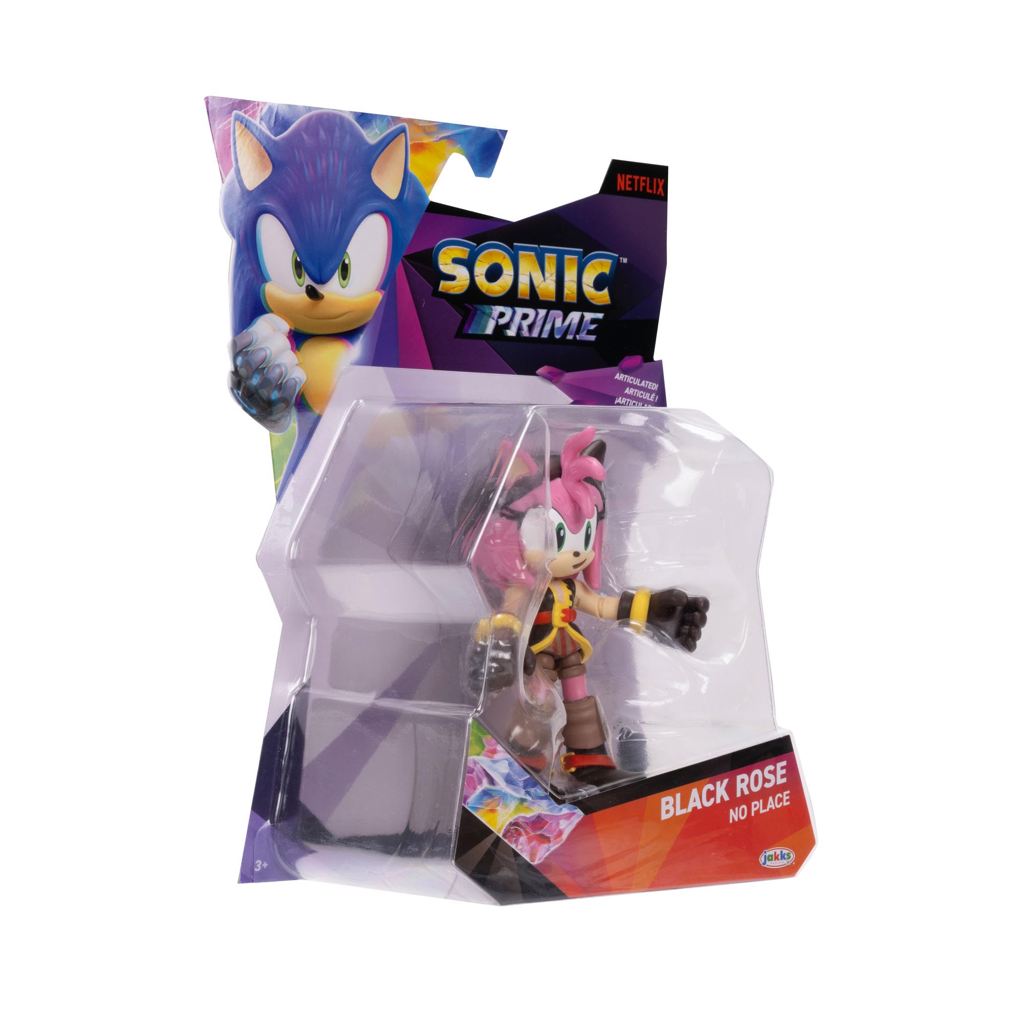 Foto 6 pulgar | Figura De Acción Sonic The Hedgehog Sonic Prime Black Rose 13 Cm - Venta Internacional.