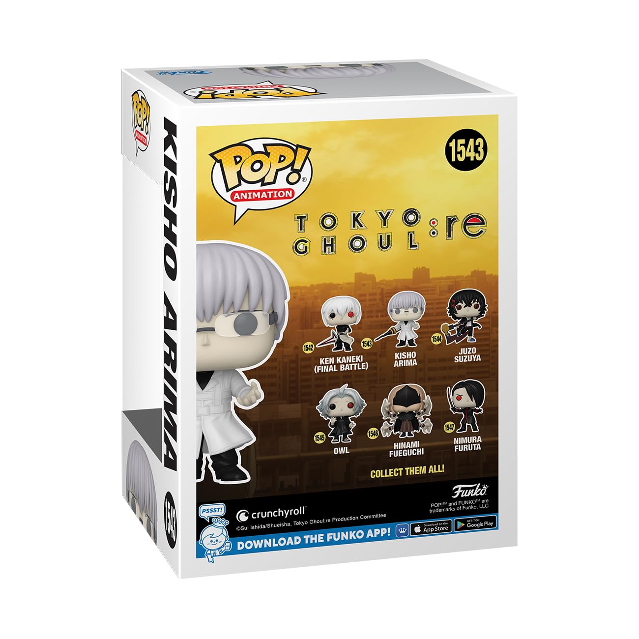 Foto 4 pulgar | Figura Funko Pop! Animación: Tokyo Ghoul: Re Kisho Arima - Venta Internacional.