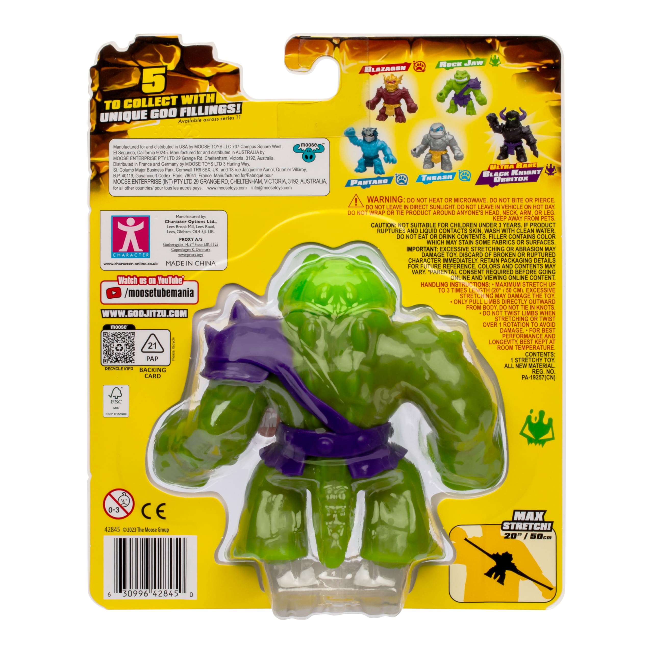 Foto 5 pulgar | Figura De Acción Heroes Of Goo Jit Zu Stretch Strikers Rock Jaw - Venta Internacional.