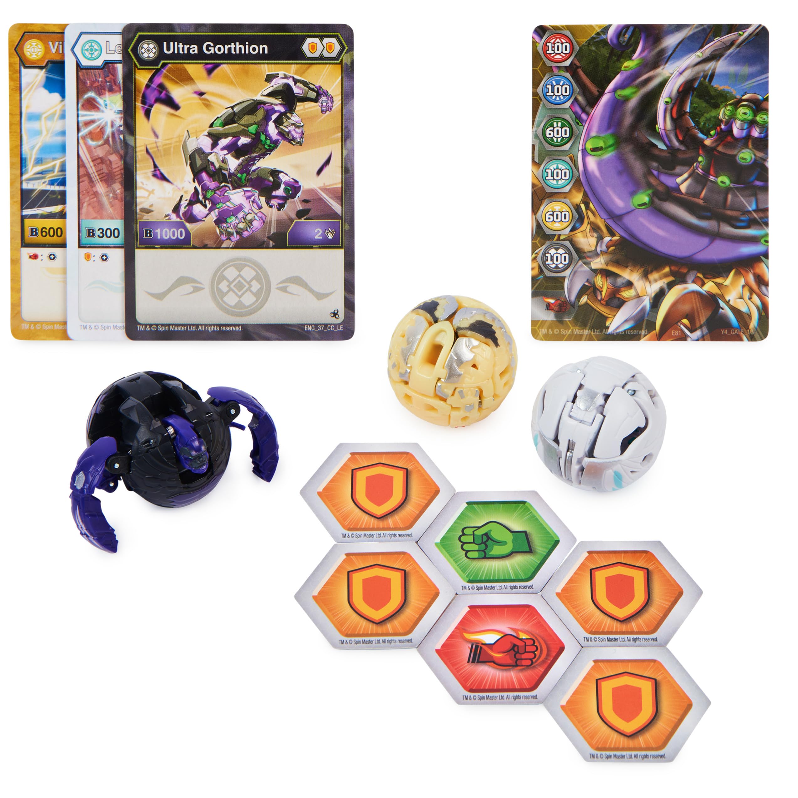 Foto 2 | Figuras De Acción Bakugan Legends Starter, Paquete De 3 Unidades Gorthion Ultra - Venta Internacional.