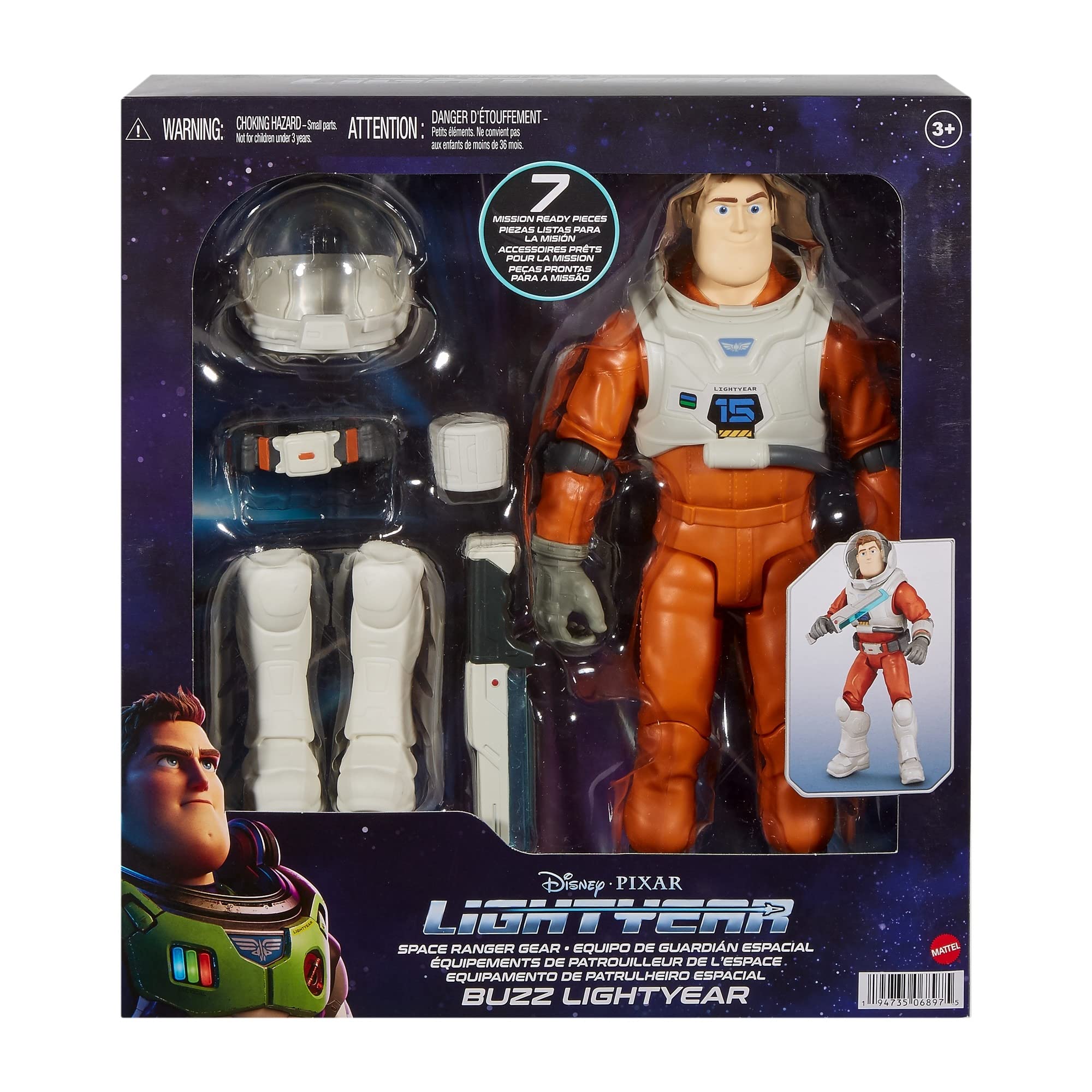 Foto 8 pulgar | Figura De Acción Mattel Disney Pixar Lightyear Buzz 11.6 Pulgadas - Venta Internacional.