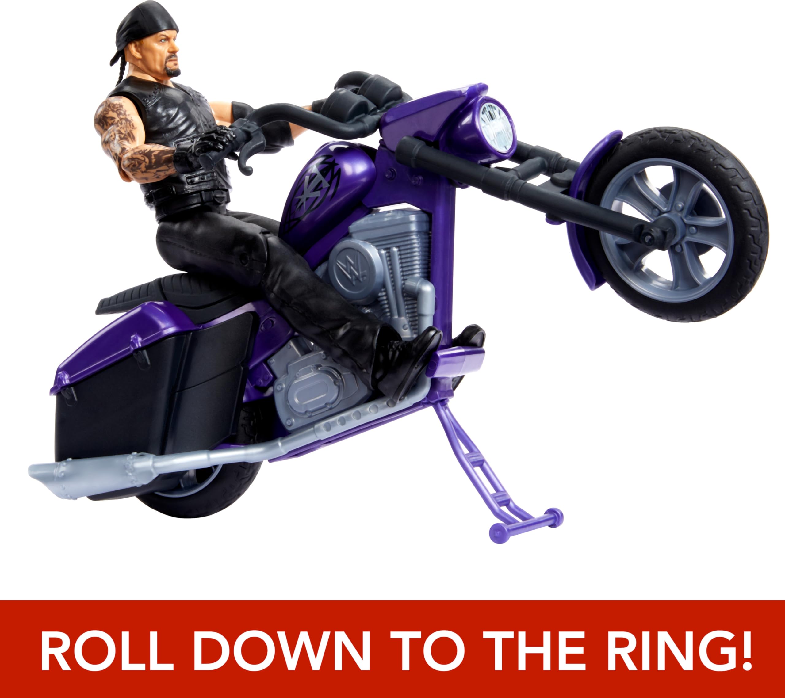 Foto 6 pulgar | Set De Figuras De Acción Y Vehículos De Juguete Mattel Wwe Wrekkin' Undertaker - Venta Internacional.