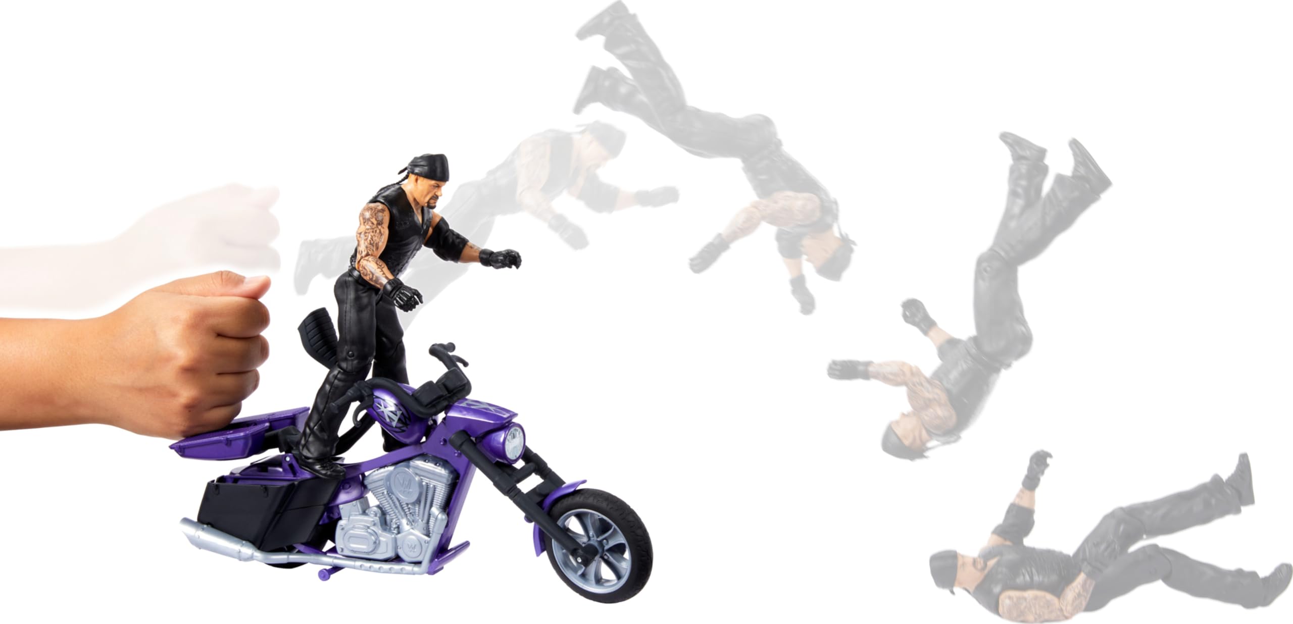 Foto 7 pulgar | Set De Figuras De Acción Y Vehículos De Juguete Mattel Wwe Wrekkin' Undertaker - Venta Internacional.