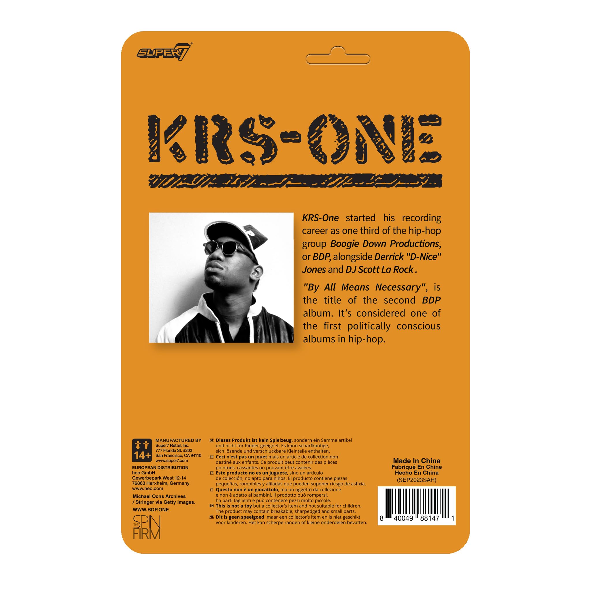 Foto 3 | Figura De Acción Super7 Krs-one By All Means Necessary Bdp - Venta Internacional.