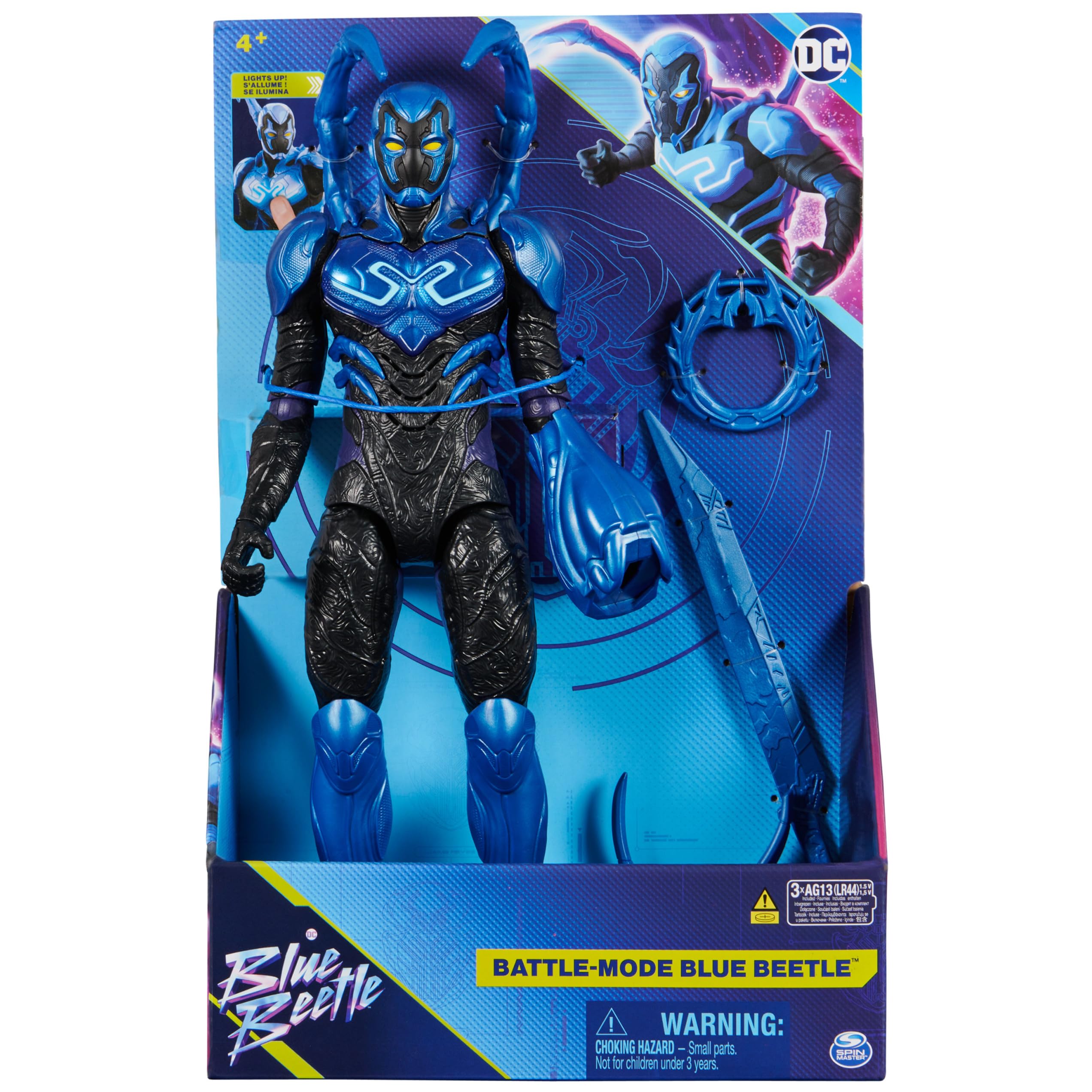 Foto 3 pulgar | Figura De Acción Dc Comics Battle-mode Blue Beetle De 30 Cm Con Acc - Venta Internacional.