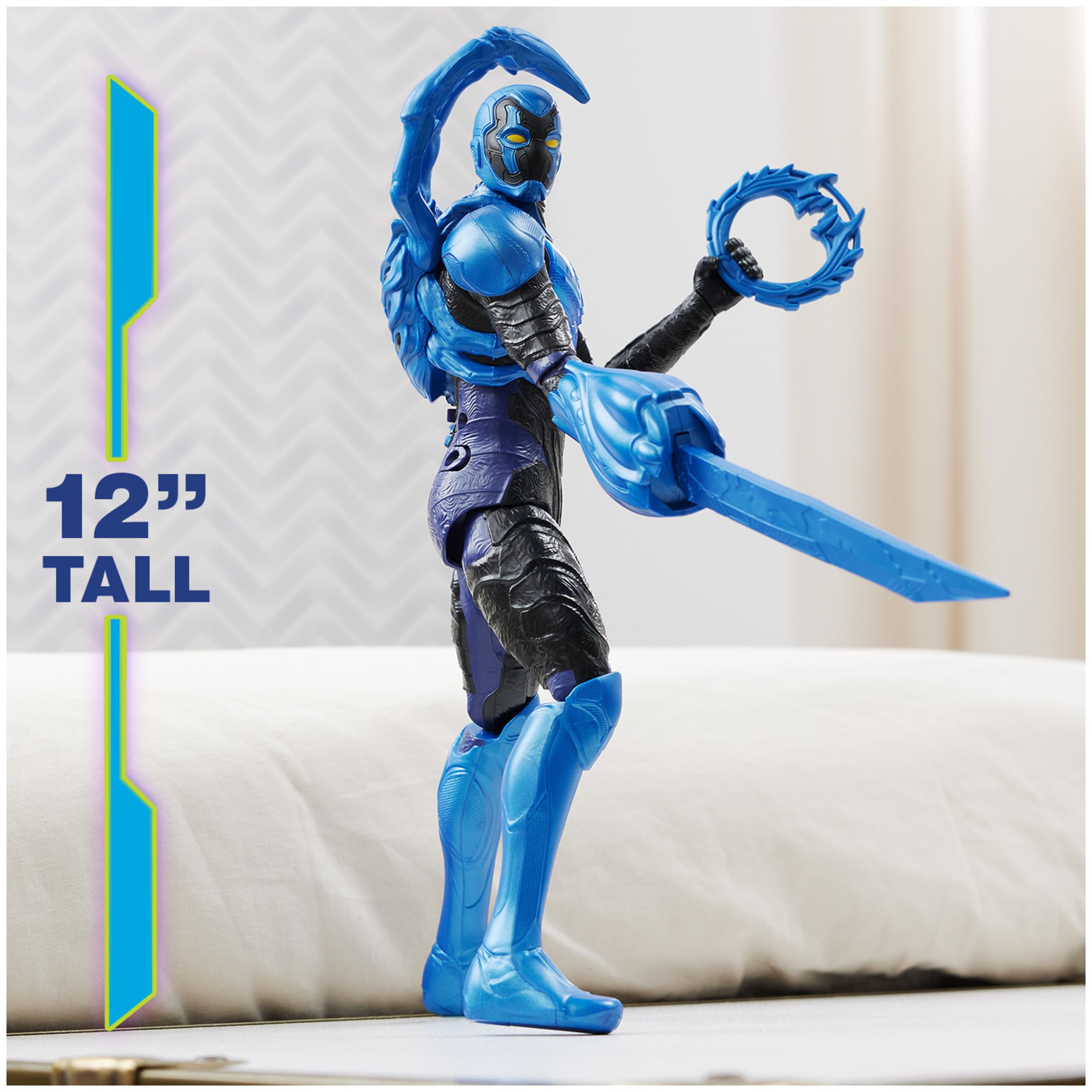 Foto 4 pulgar | Figura De Acción Dc Comics Battle-mode Blue Beetle De 30 Cm Con Acc - Venta Internacional.