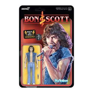 Foto 1 | Figura De Acción Super7 Bon Scott De 9,5 Cm Con Accesorio Classic Rock - Venta Internacional.