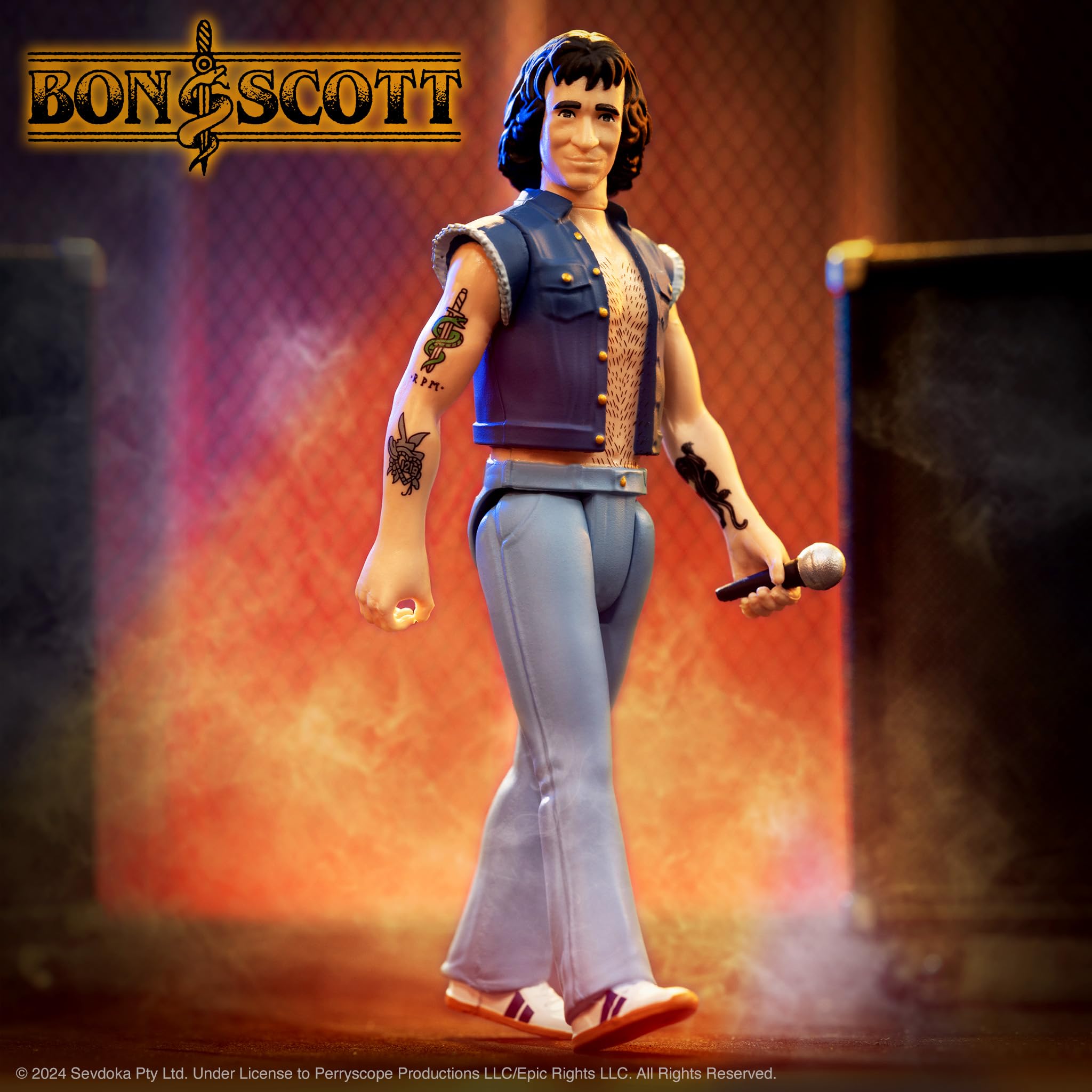 Foto 5 pulgar | Figura De Acción Super7 Bon Scott De 9,5 Cm Con Accesorio Classic Rock - Venta Internacional.