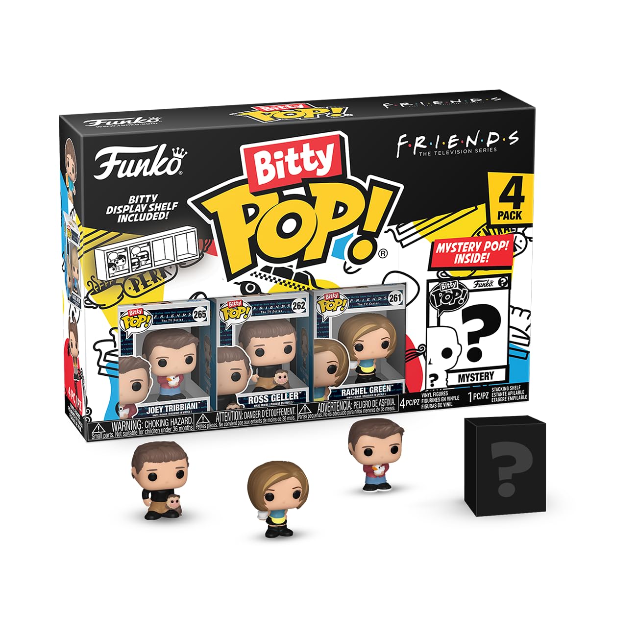 Paquete De 4 Minijuguetes Coleccionables Funko Bitty Pop! ¡amigos! - Venta Internacional.