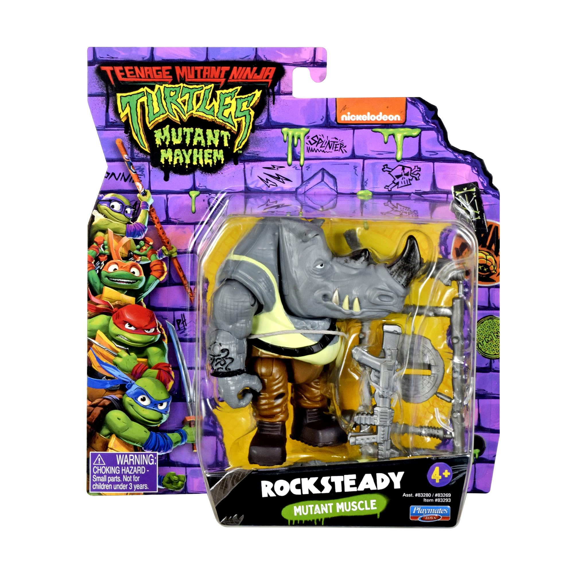 Foto 3 pulgar | Figura De Acción Teenage Mutant Ninja Turtles Rocksteady 10 Cm - Venta Internacional.