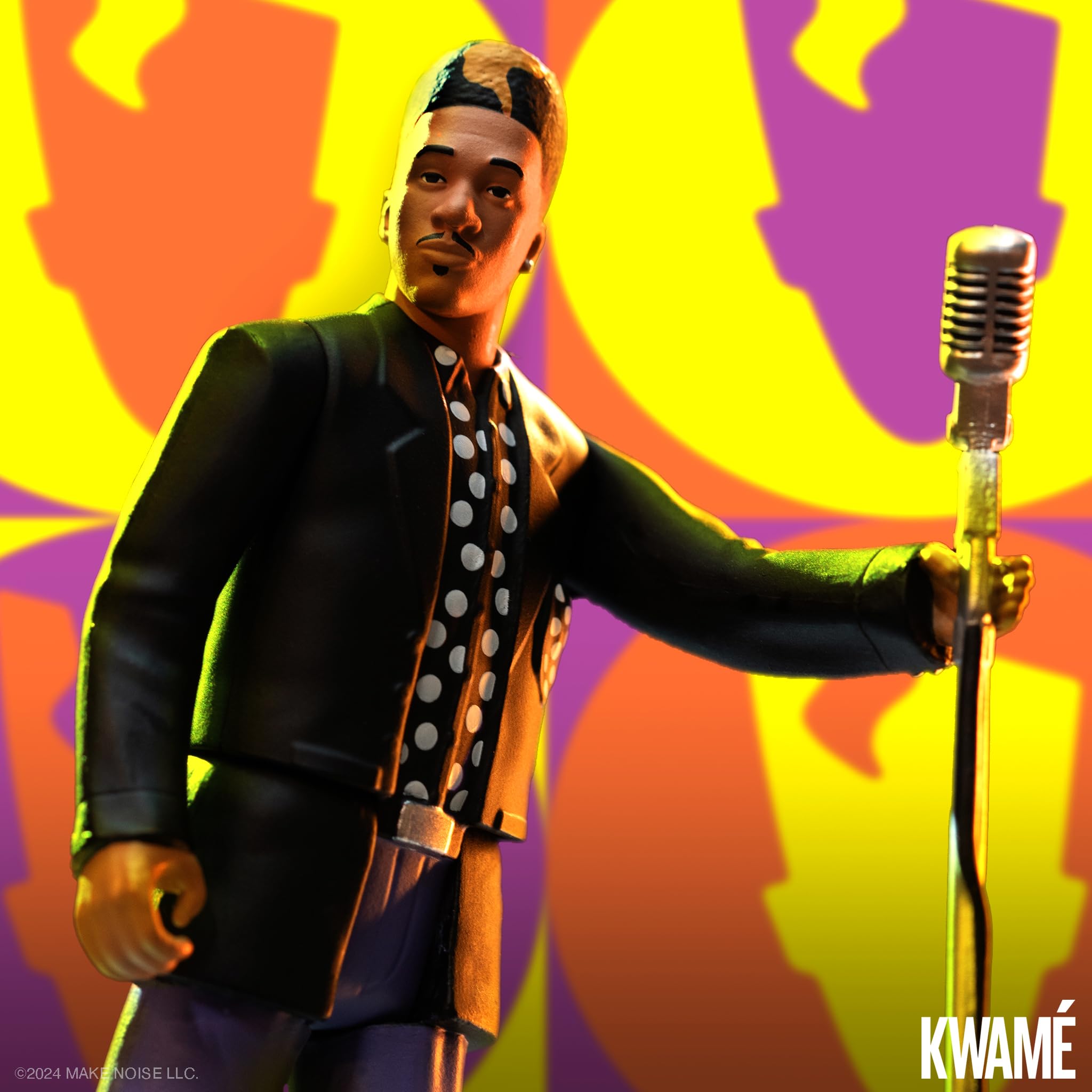 Foto 4 | Figura De Acción Super7 Kwamé Con Lunares Blancos Y Negros 3.75 - Venta Internacional.