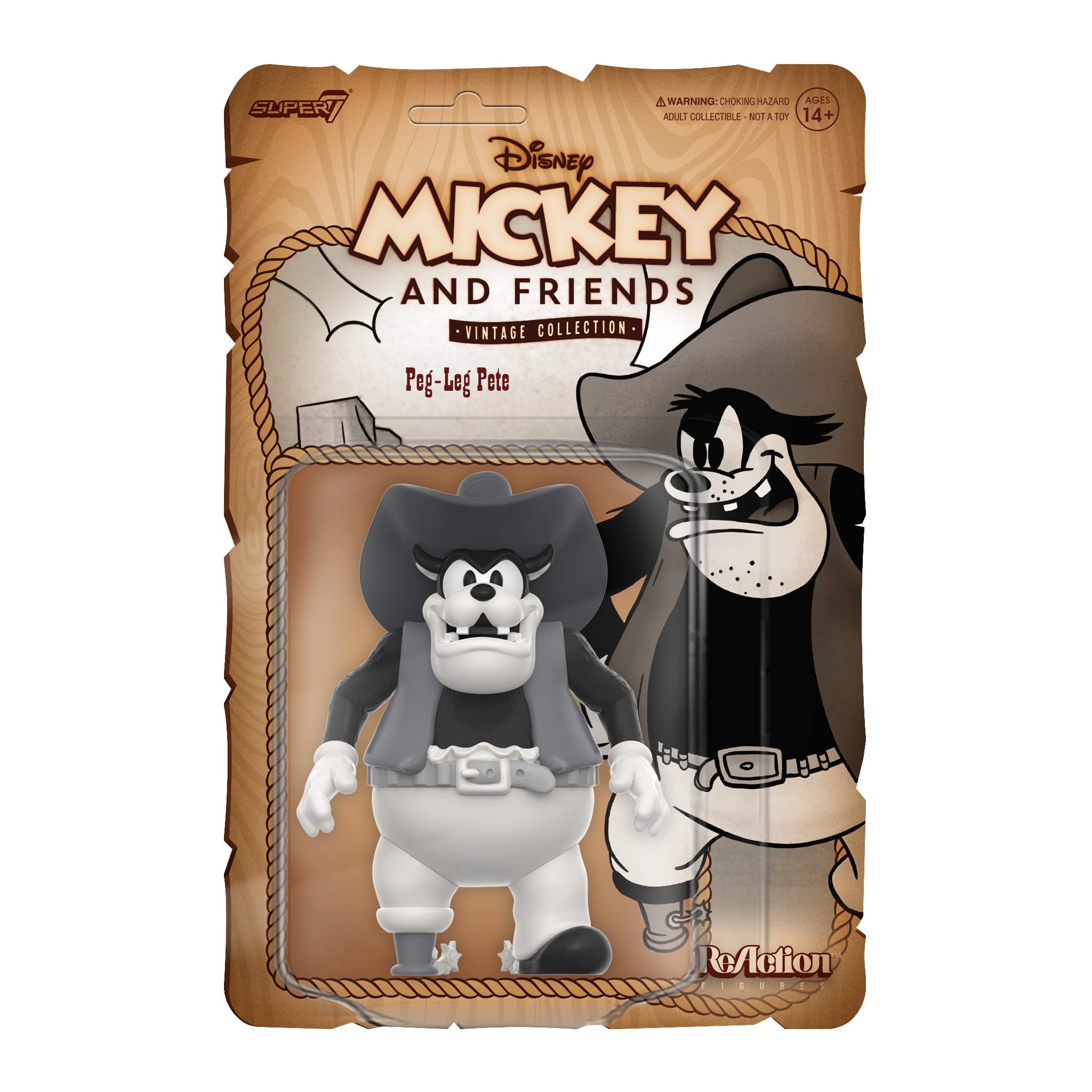 Foto 2 pulgar | Figura De Acción Super7 Disney Mickey Y Sus Amigos Peg-leg Pete - Venta Internacional.