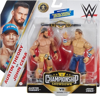 Foto 2 | Figura De Acción Mattel Wwe Championship Showdown John Cena Vs Austin Theory, Paquete De 2 - Venta Internacional.