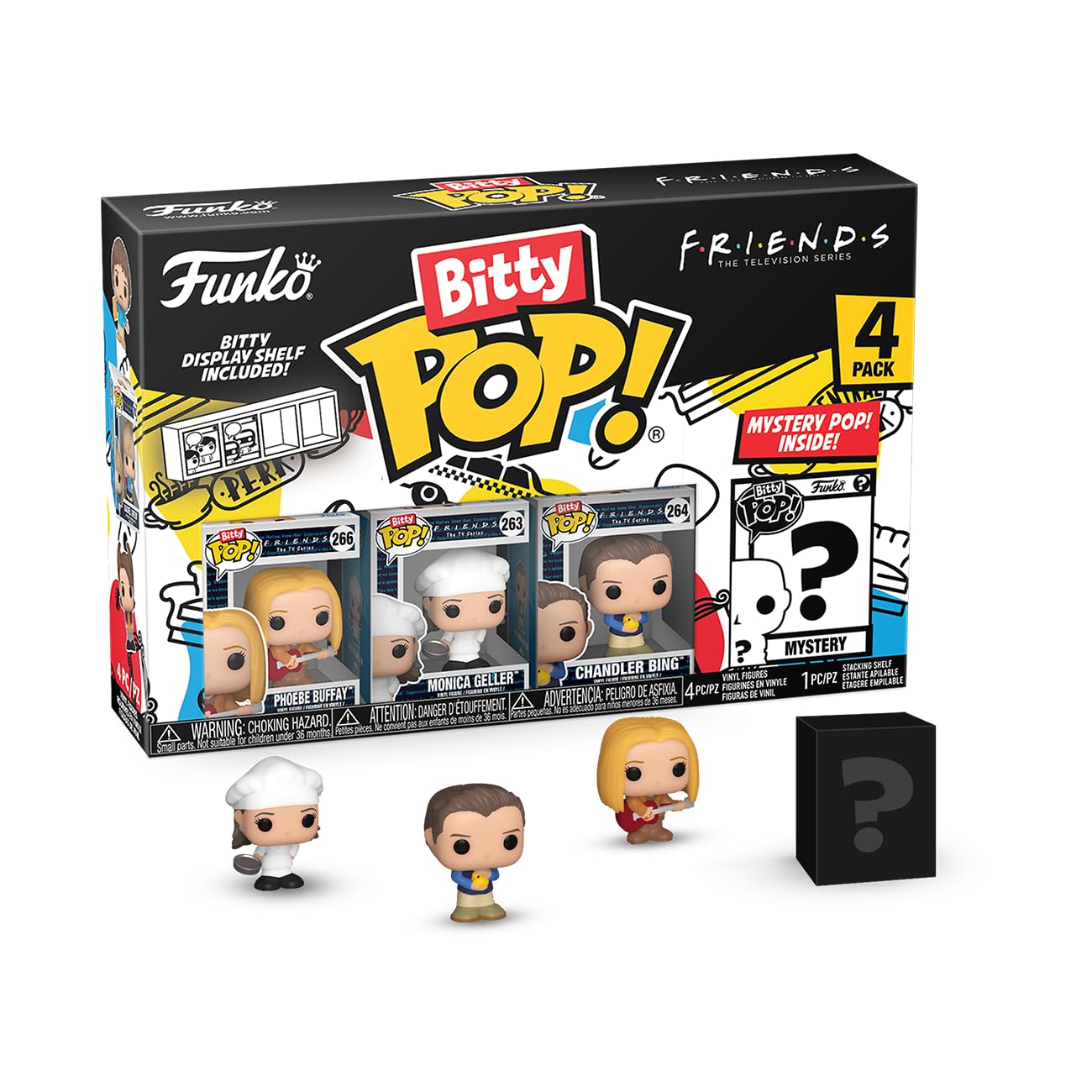 Foto 2 pulgar | Paquete De 4 Minijuguetes Coleccionables Funko Bitty Pop! ¡amigos! - Venta Internacional.