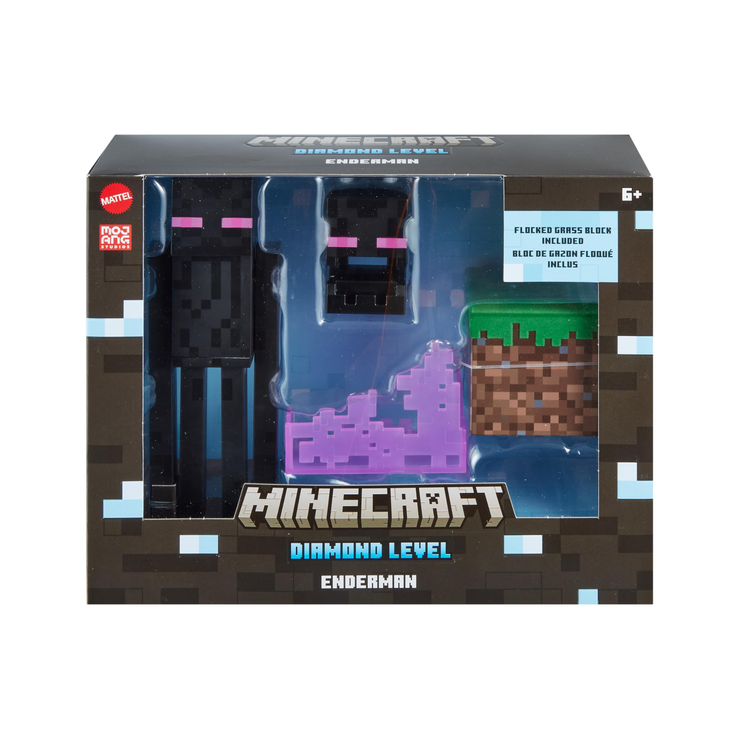 Foto 7 pulgar | Figura De Acción Mattel Minecraft Diamond Level Enderman 14 Cm - Venta Internacional.