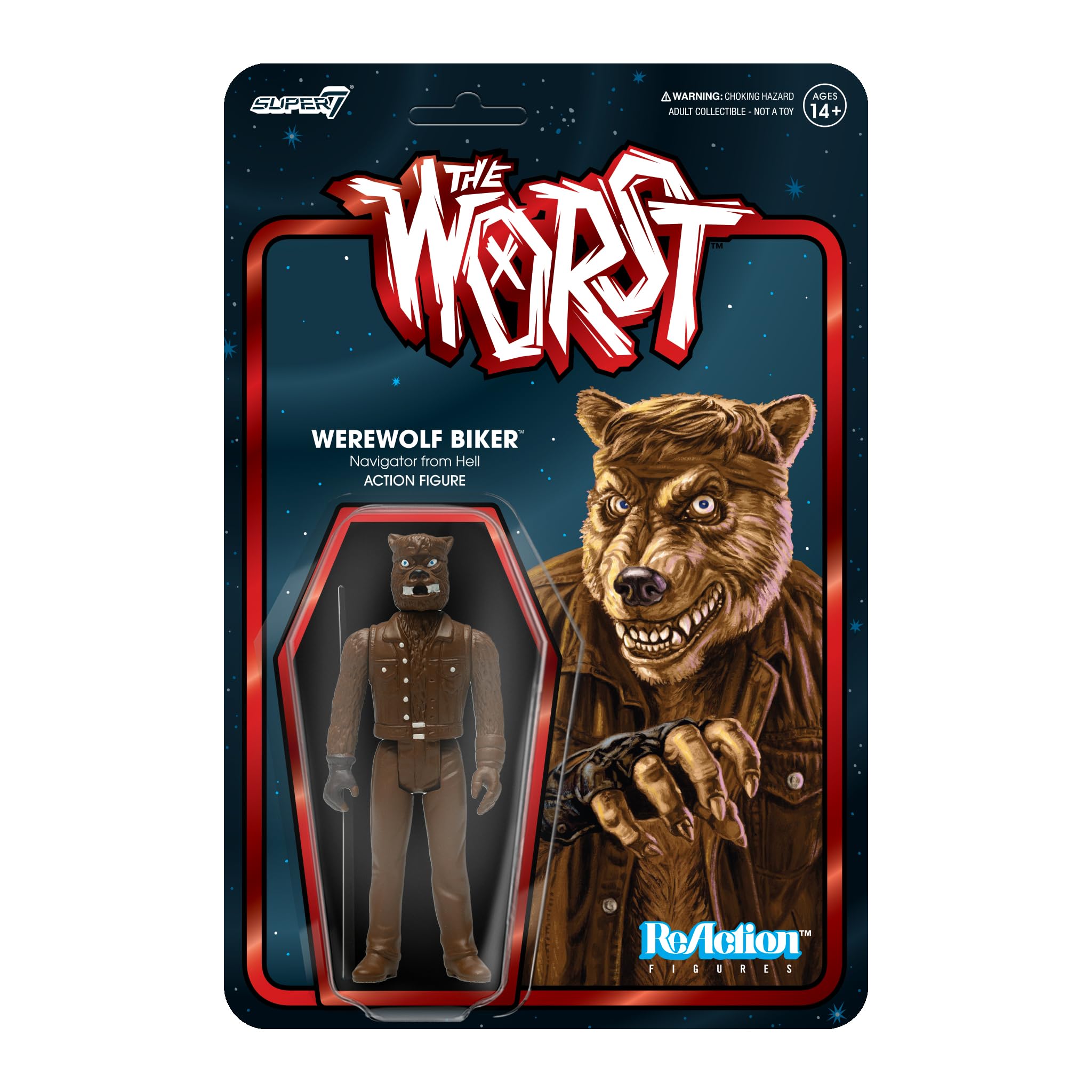 Foto 2 pulgar | Figura De Acción Super7 The Worst Reaction Werewolf Biker - Venta Internacional.