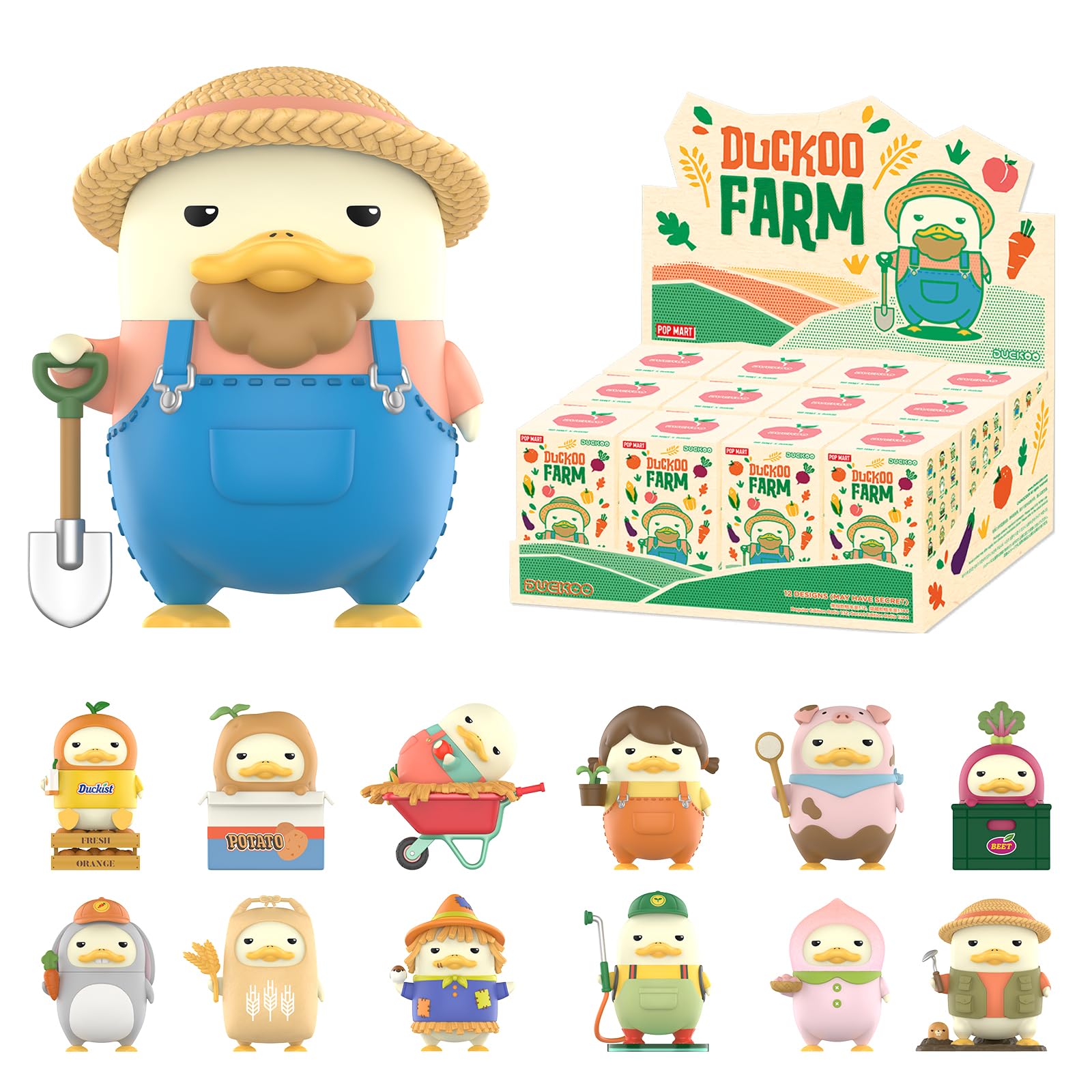 Blind Box Figures Pop Mart Duckoo Farm, 12 Unidades, Para Decoración Del Hogar - Venta Internacional.