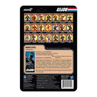 Foto 4 | Figura De Acción Super7 G.i. Joe Snake Eyes De 3.75 Pulgadas Con Accesorio - Venta Internacional.