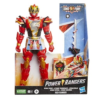 Foto 3 | Figura De Acción Power Rangers Dino Fury Spiral Strike Red Rang - Venta Internacional.
